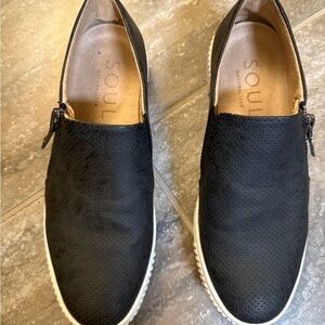 SOUL Naturalizer Black Slip-On Loafers